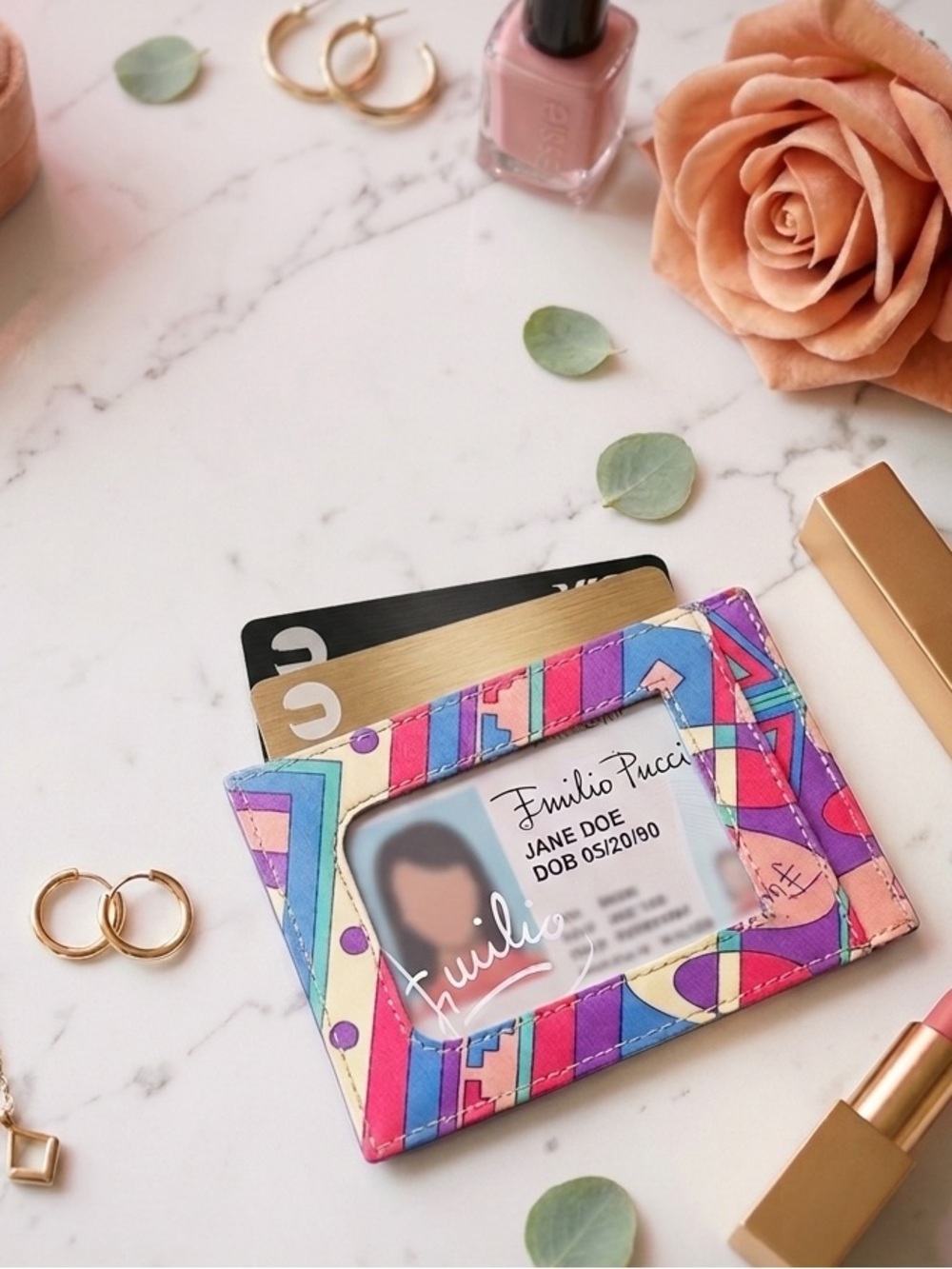 Emilio Pucci Multicolor Card Holder